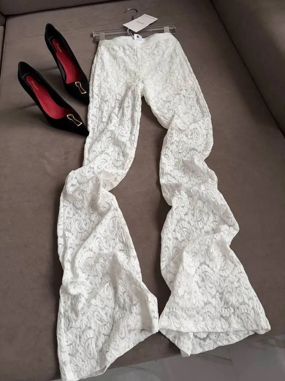 кружевные брюки,брюки из кружева,брюки кружевные прозрачные гипюровые,брюки с кружевом,кружевные белые брюки