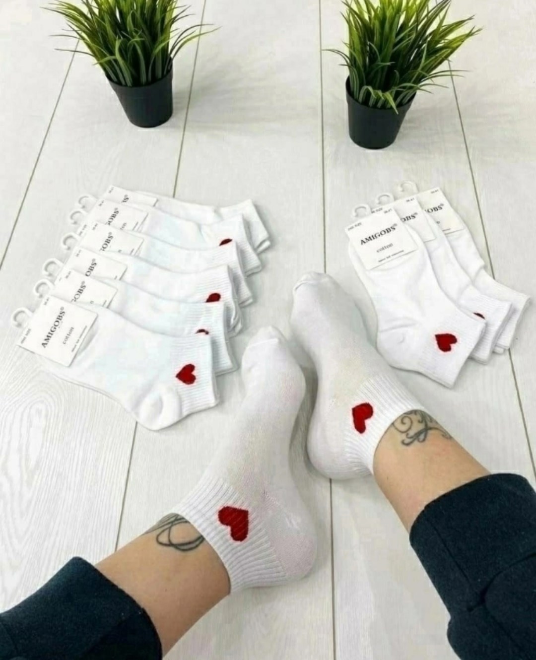 носки набор короткие с сердечками летние,носки набор короткие с сердечками летние 10 пар,носки белые сердце,носки для женщин ,комплект носки женские