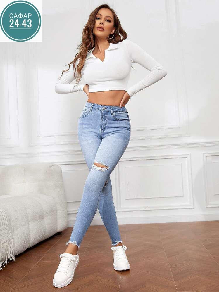 женские джинсы,рваные джинсы скинни,узкие джинсы,джинсы скинни с высокой талией,джинсы модные