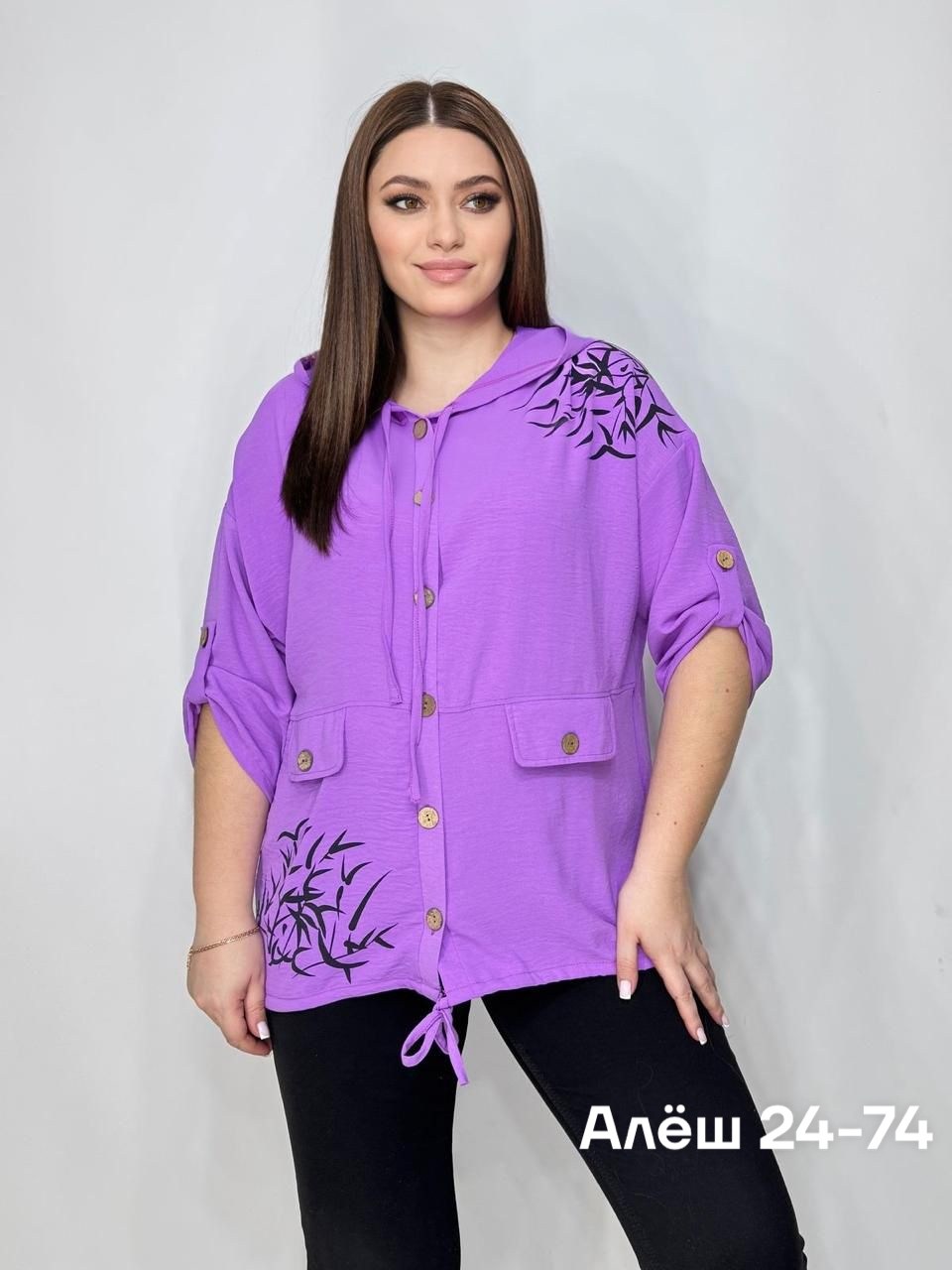 легкая женская блузка,женская рубашка больших размеров,блузка с капюшоном,женская кофта,туника нарядная