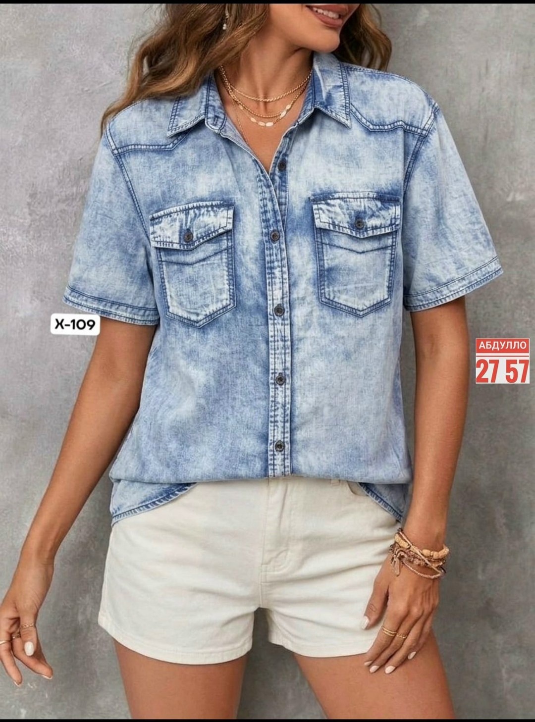 женская джинсовая рубашка,рубашка джинсовая,tom farr джинсовая рубашка,джинсовая блузка,джинсовая рубашка с карманами