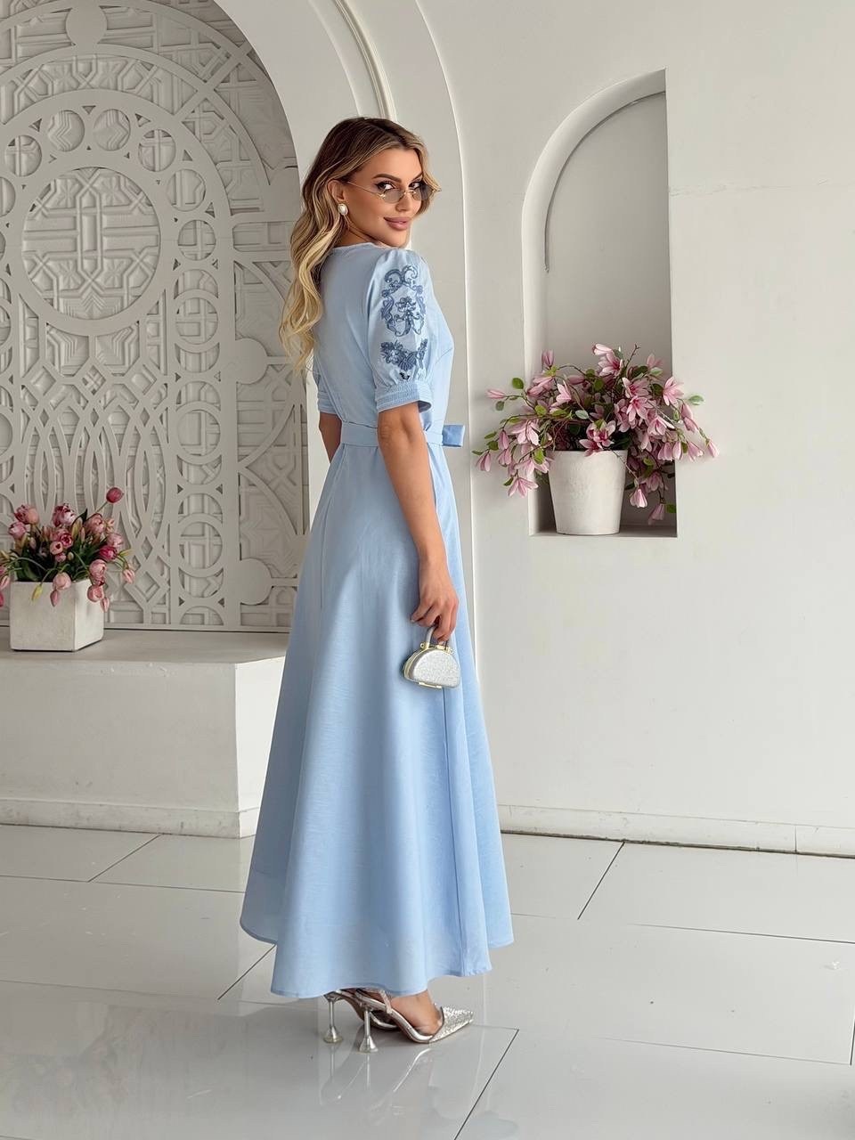 платье голубое,модное платье,платье стильное,повседневные платья,платье женской