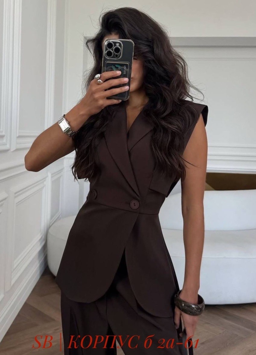 жилет костюмный классический,костюм брючный,костюм женский с брюками и жилеткой olivia bellucci,жилет женский классический,жилет приталенный