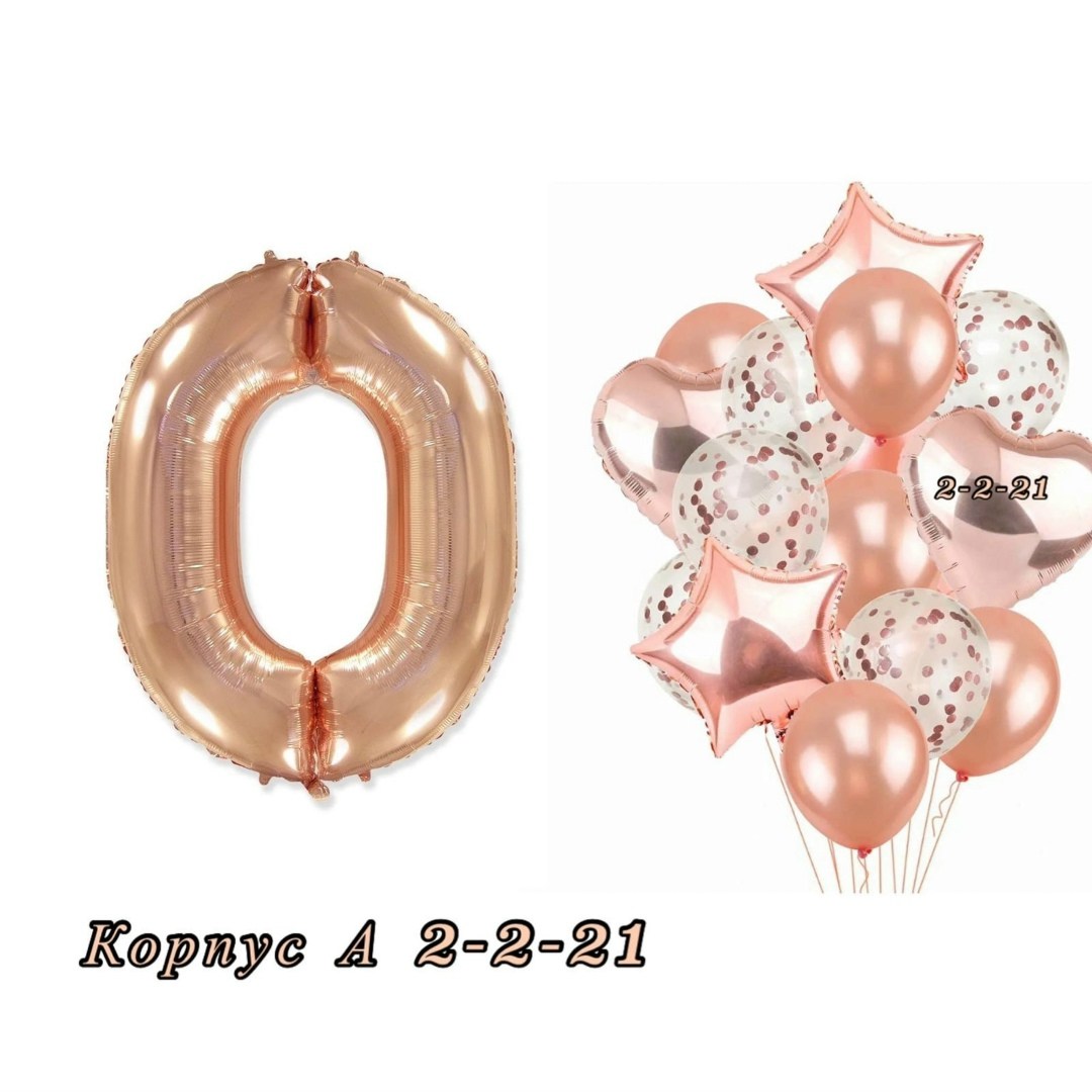 фольгированная цифра 8 розовое золото,розовое золото шары,шар розовое золото,шар фольгированный цифра 8,фольгированные шары цифры