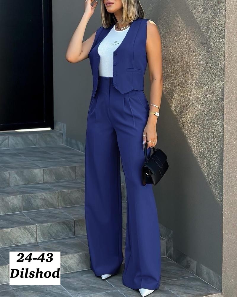 элегантный брючный костюм,костюм жилет,женские костюмы,женский брючный костюм из двух предметов,брючный костюм с жилетом