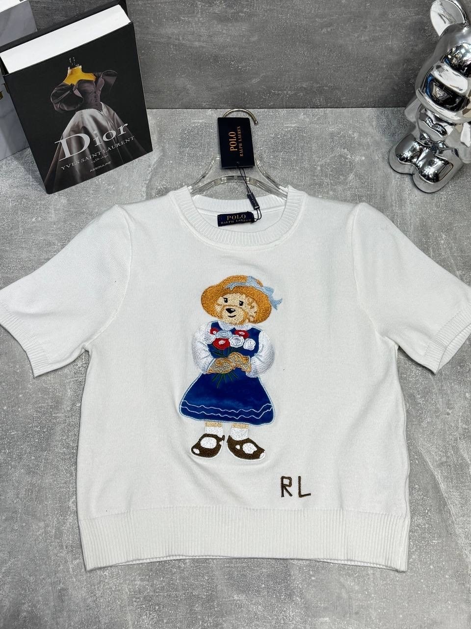 джемпер с аппликацией polo bear от ralph lauren collection,ральф лорен одежда с мишкой,свитер с мишкой,свитер с вышивкой,свитер с мишкой ральф лорен
