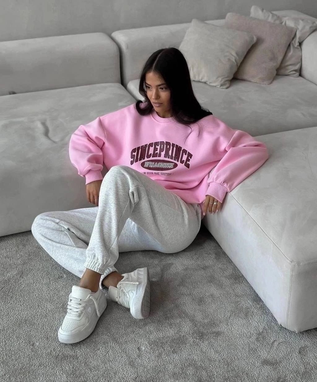 костюм спортивный женский свитшот и штаны,женская спортивная одежда,костюм двойка свитшот + джоггеры,костюм спортивный женский,спортивный костюм двухнитка