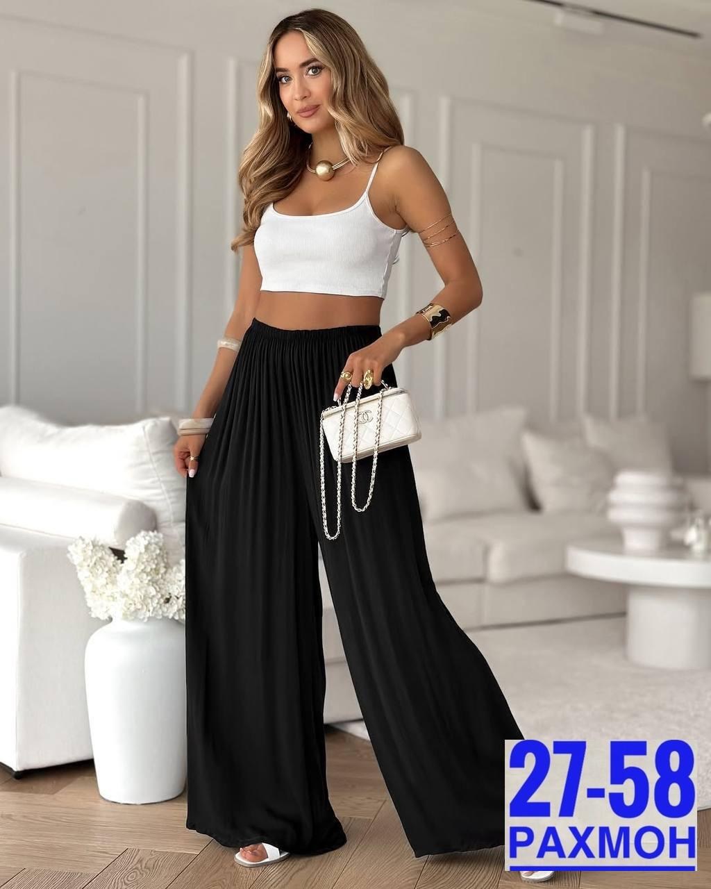 костюм женский,брюки палаццо,,брюки модные,шифоновые брюки