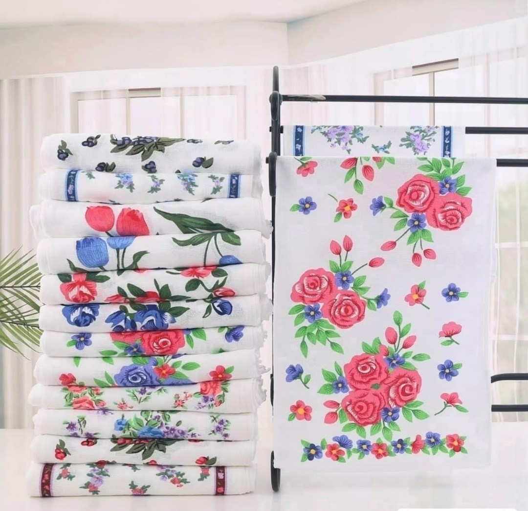 полотенца кухонное,полотенца для кухни,китайские полотенца,махровое полотенце,полотенце цветы