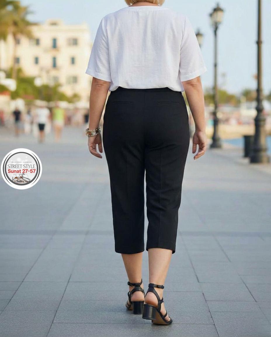 брюки для полных женщин,летние брюки для полных женщин,кюлоты для полных женщин,укороченные брюки для полных женщин,брюки бермуды