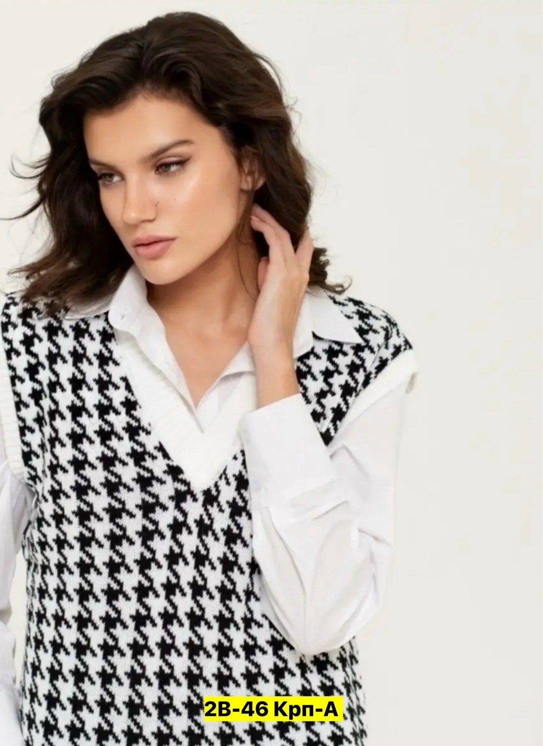 жилет гусиная лапка,жилетка вязаная,жилет вязаный женский,жилет классический,жилет женский трикотажный