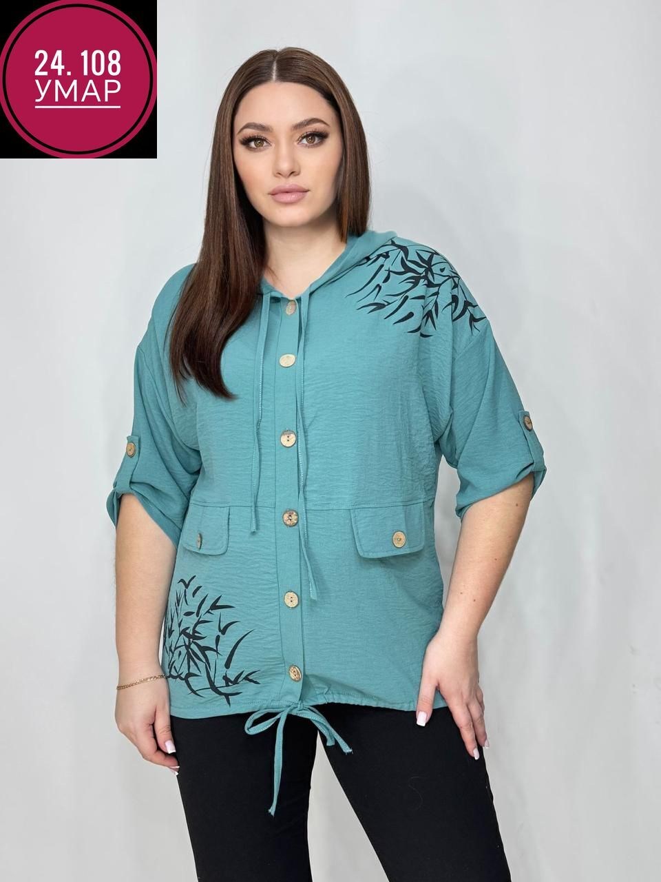 легкая женская блузка,блузка с капюшоном,туника нарядная,женская кофта,блузка летняя