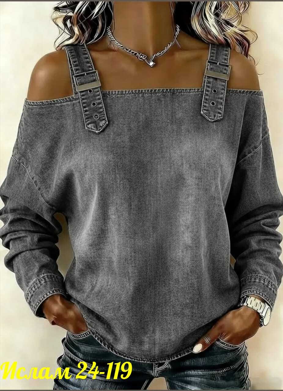 джинсовая блузка,джинсовая блузка с открытыми плечами,джинсовая кофта,джинсовый стиль,стильная кофта