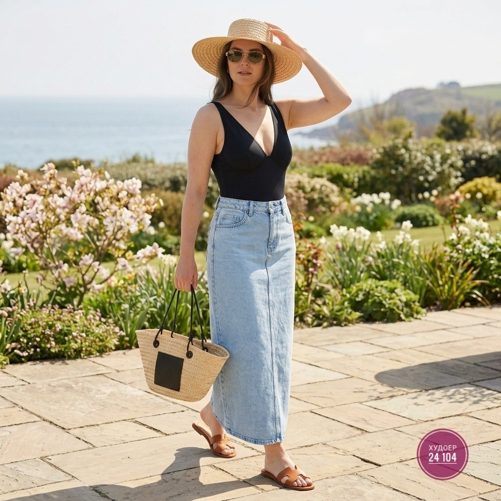 джинсовая юбка,длинная джинсовая юбка,джинсовая юбка миди,джинсовая юбка образы,джинсовая юбка летняя