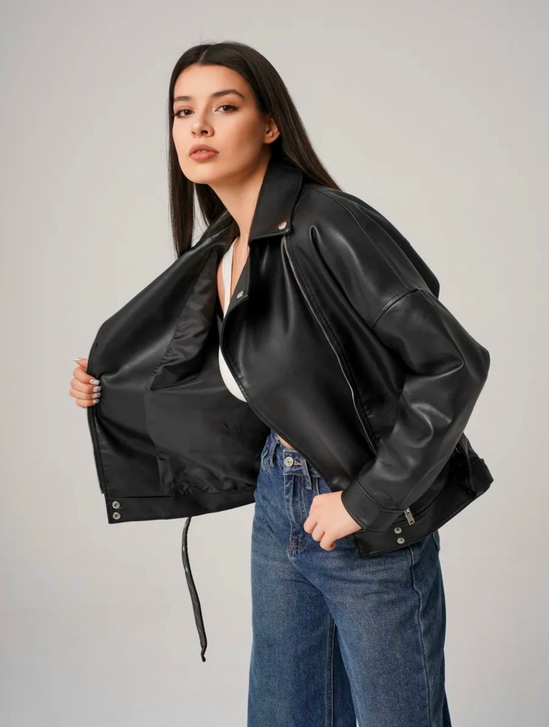 косуха женская куртка кожаная oversize,косуха женская кожаная куртка оверсайз,косуха кожаная куртка весенняя оверсайз zoya blv,куртка-косуха oversize из искусственной кожи,косуха куртка женская кожана