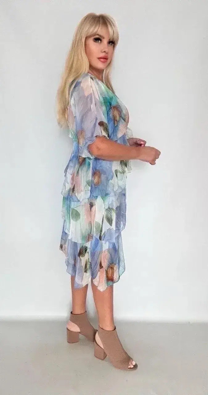 платье шифон,шифоновое платье большие размеры,шифоновое платье для полных,платья,цветное платье для полных