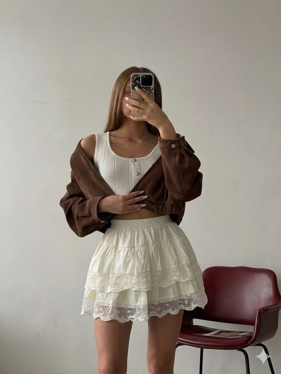 юбка с оборками,женская кружевная мини-юбка с оборками,кружевная юбка,юбка с рюшами,юбка