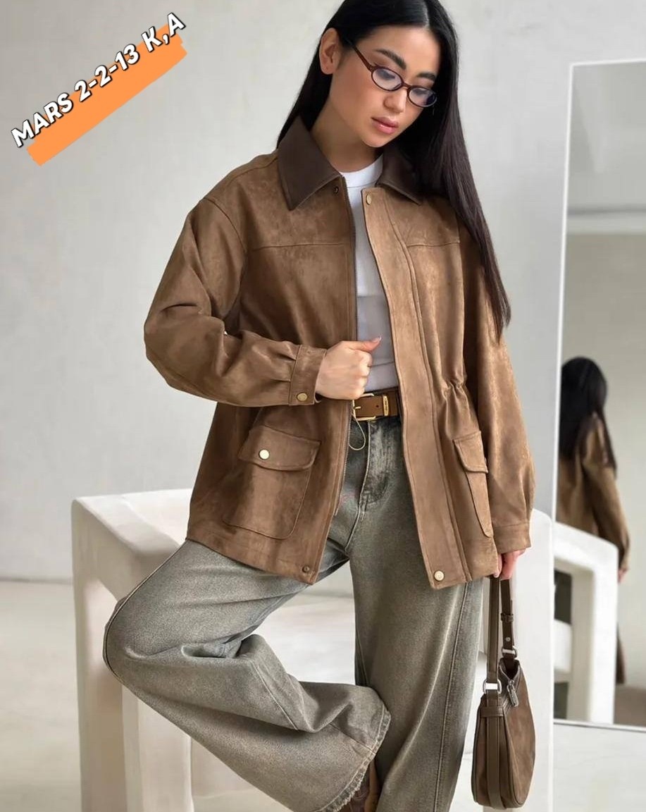 куртка рабочего тренд замшевая tinaria 313880037,замшевая куртка,куртка замшевая женская,куртка из замши,женская куртка