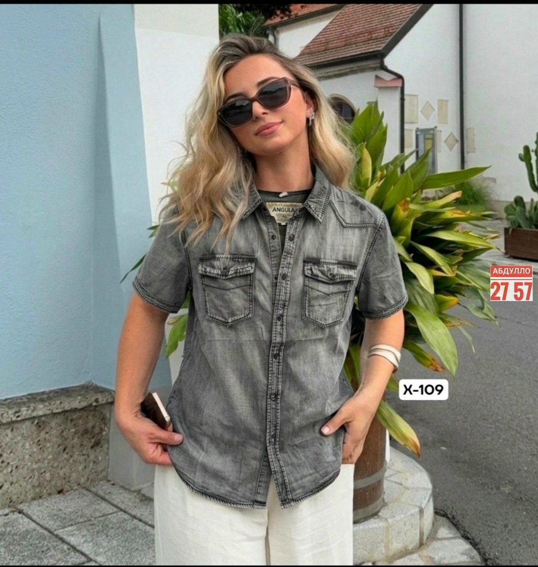 женская джинсовая рубашка,рубашка джинсовая,tom farr джинсовая рубашка,джинсовая блузка,джинсовая рубашка с карманами