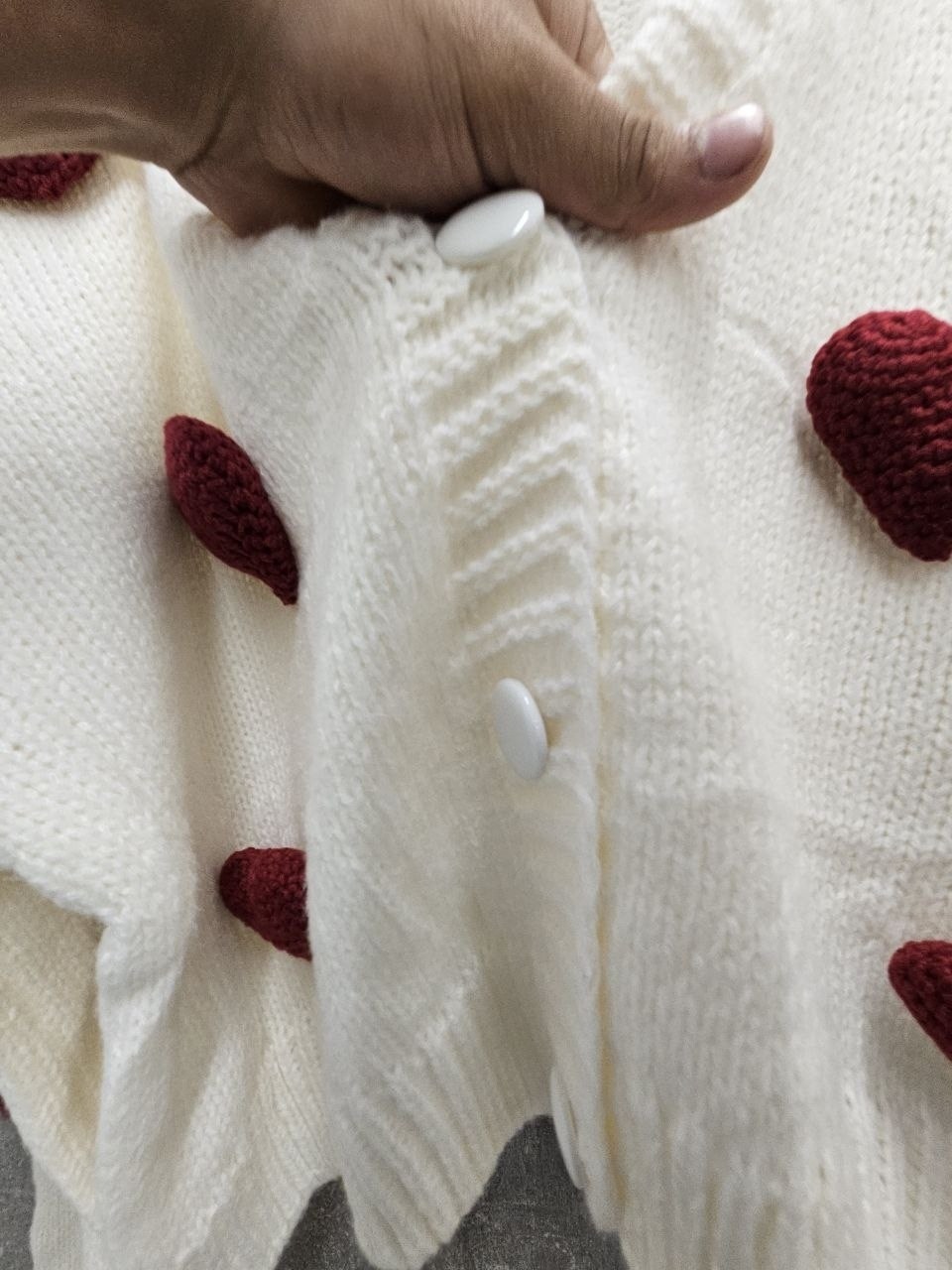 кардиган с сердечками,кардиган женский красный,кофта кардиган,кардиган вязаное,кардиган