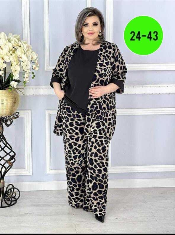 женский костюм больших размеров,женский леопардовый костюм,женский костюм двойка,женские костюмы,костюм двойка