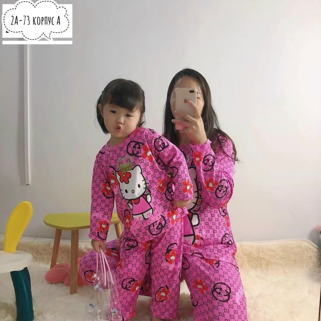 хелло китти пижама со штанами,пижама женская,пижама с брюками женская,пижама хелло китти,пижам