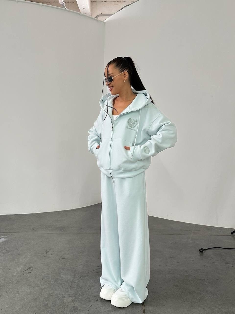 костюм спортивный,женский спортивный костюм,womens baby blue tracksuit,костюм голубой,женский костюм на флисе