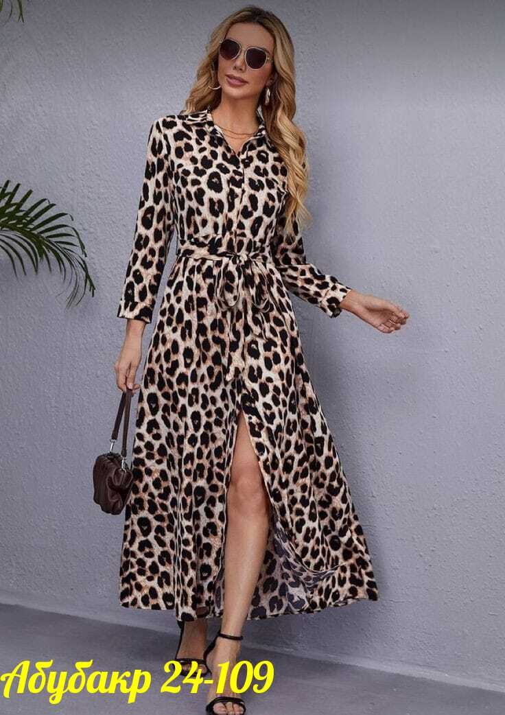 платье женское,,платье с леопардовым воротником,платье модное женское,платье