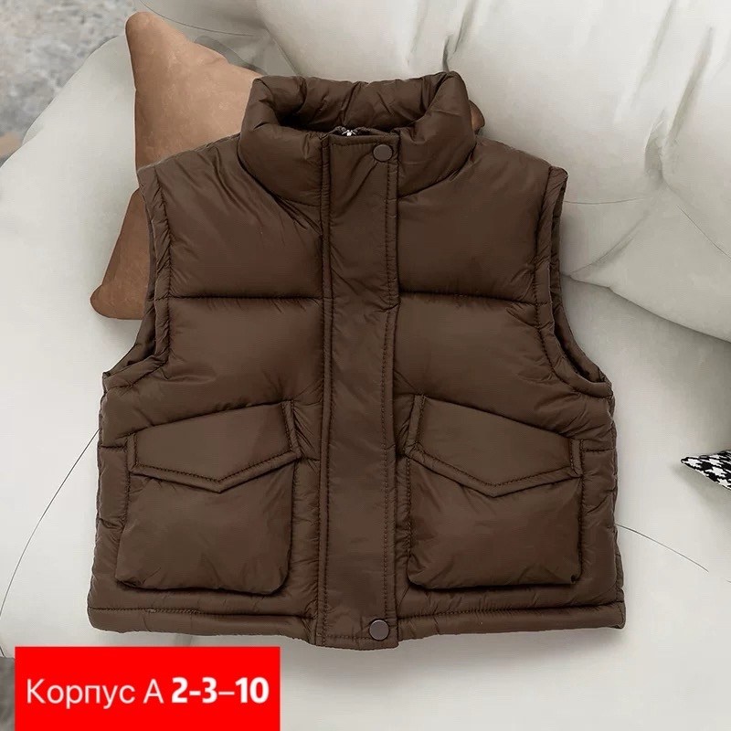 теплый жилет,жилет коричневый,жилетка теплая,жилет утепленная,демисезонная жилетка