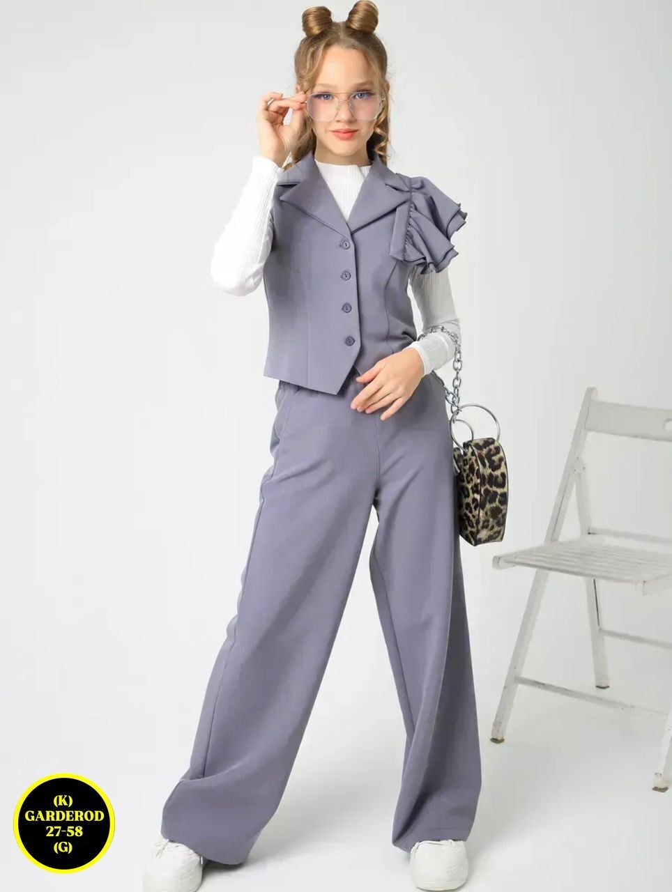 костюм школьный брючный с жилетом jutetti,костюм брючный,серый брючный костюм,костюм брючный с жилетом,школьный брючный костюм