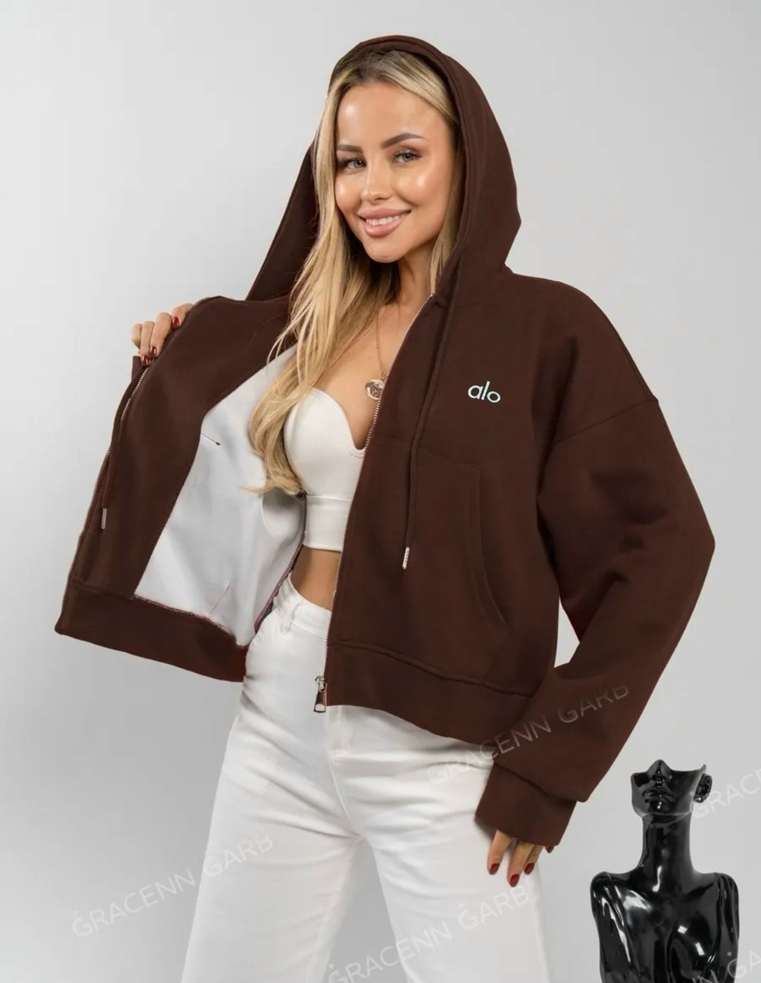 кофта худи зипка на молнии укороченная спортивная gracenn garb цвет розовый дым,худи женский капюшон розовый,кофта худи зипка на молнии укороченная спортивная gracenn garb,толстовка розовый,толстовка