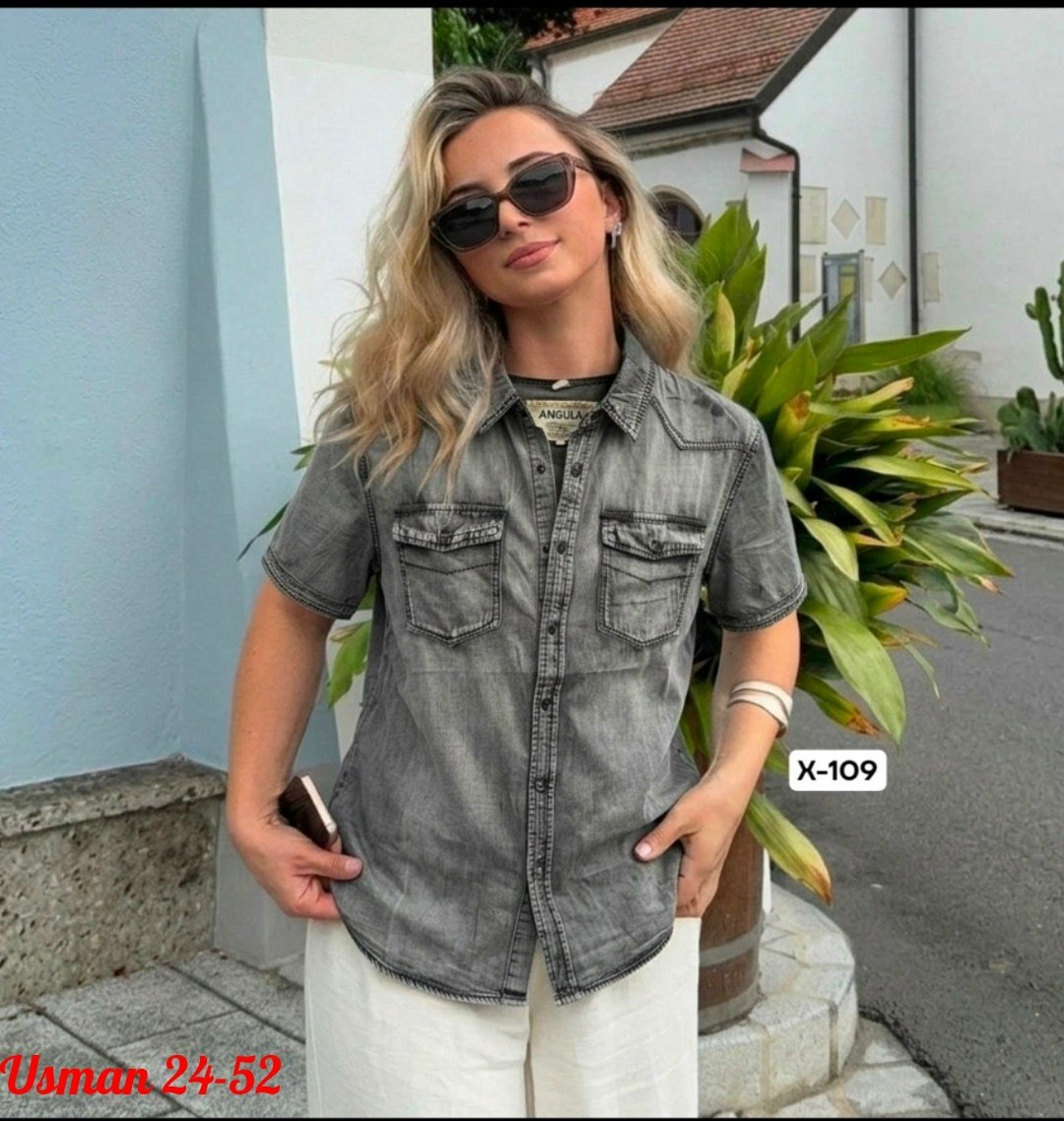 джинсовая женская рубашка,повседневная рубашка,джинсовая блузка,джинсовая рубашка с коротким рукавом,женская джинсовая блузка