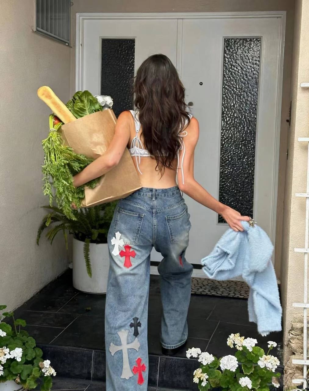 модные джинсы,модные брюки,одежда джинсы,джинсы со звездами,мода для девушек