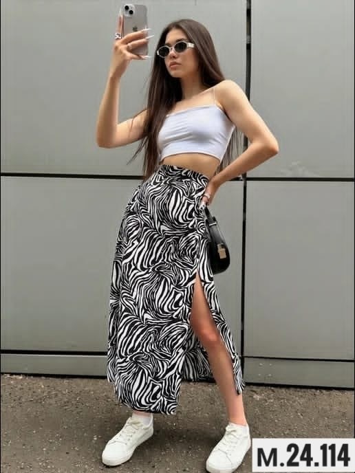 юбка с разрезом черная,юбка женская летняя миди с разрезом зебра,стильная юбка,юбка женская летняя миди с разрезом,юбка зебра зара