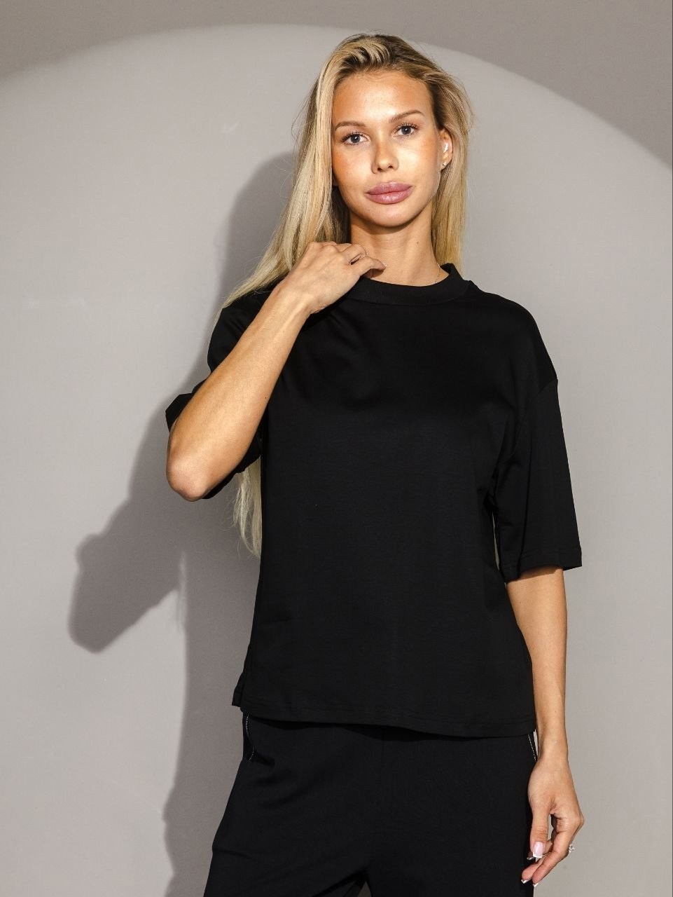 костюм с брюками,костюм женский,пижама женская (футболка и брюки) kaftan "basic" р. 40-42,брюки широкие трикотажные,брюки универсальные