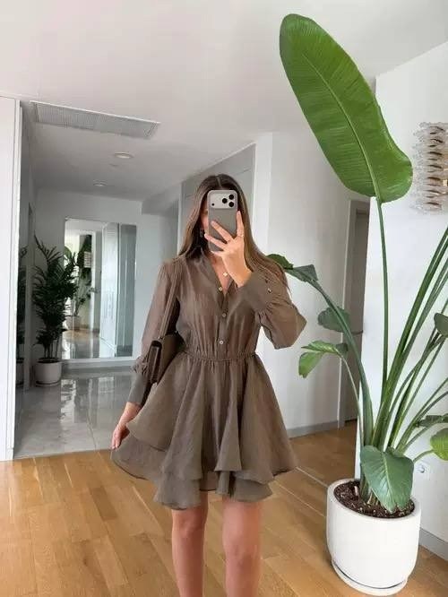 модное платье,платья,платье с оборками,свободное платье