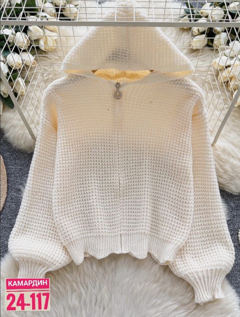 свитера с капюшоном,модные свитера,вязаная кофта,вязаные свитера,кофта