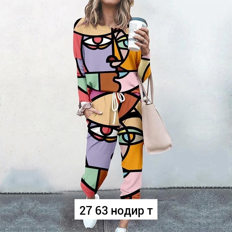 женский спортивный костюм из двух предметов,женский повседневный костюм из двух предметов,костюм с принтом,женские спортивные костюмы,женские спортивные костюмы из 2 предметов