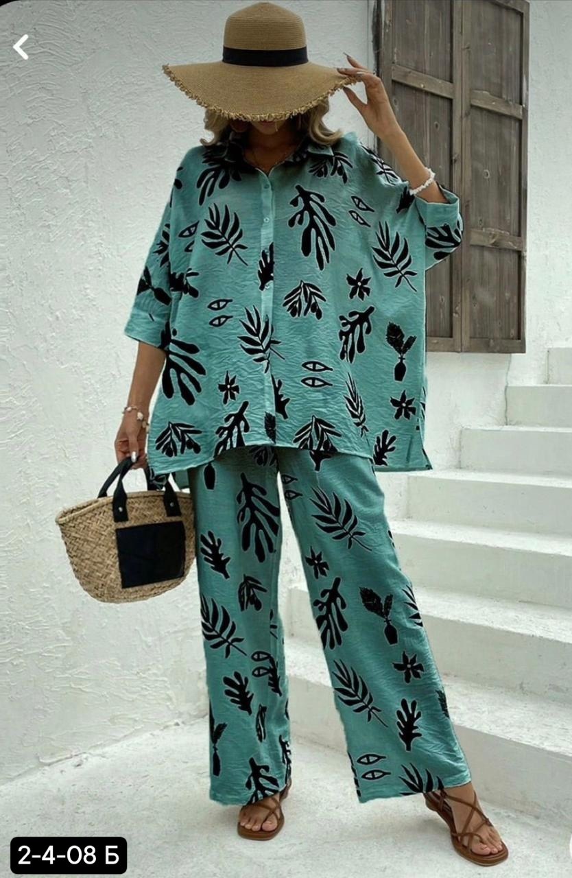 брючный летний костюм с рубашкой,женские костюмы брючные,костюм с рубашкой и брюками,летний костюм с рубашкой,костюм брючный jasme 312901464