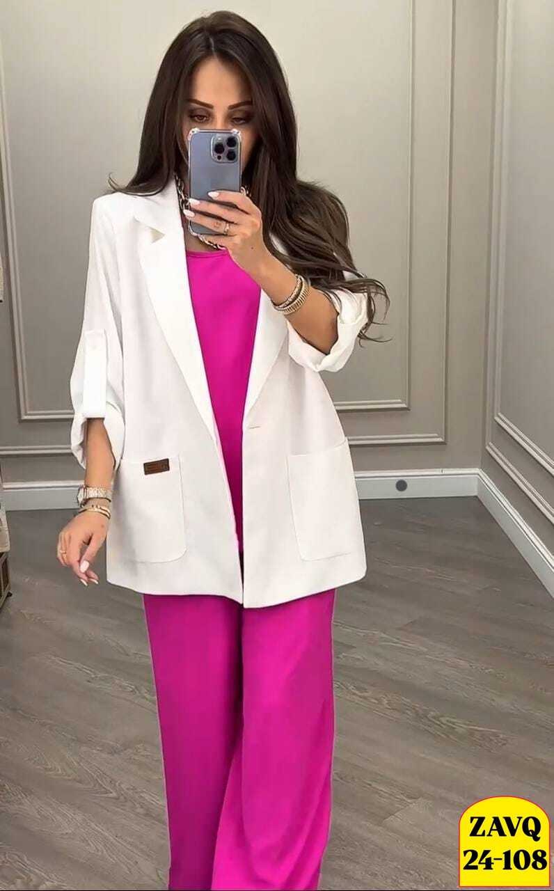 костюм двойка женская,брючный костюм anelli 1398 фуксия,костюм с брюками,женский брючный костюм двойка,костюм женский тройка