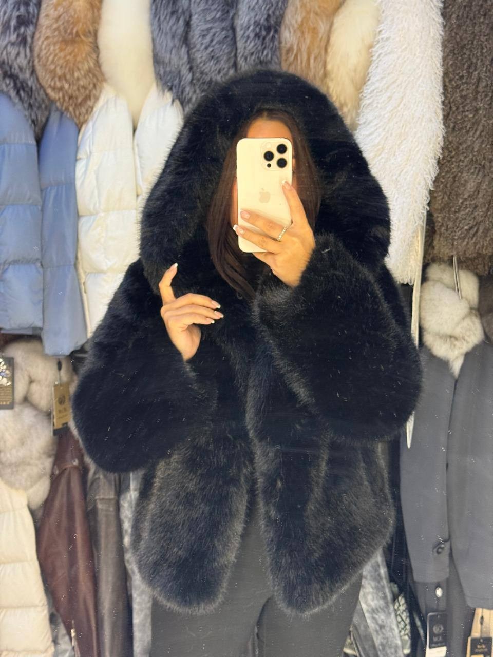 шуба искусственная экошуба зимняя с капюшоном (oversize) n&t store,шуба с капюшоном,искусственная шуба,искусственная шуба женская,шуба искусственная экошуба зимняя с капюшоном (oversize)