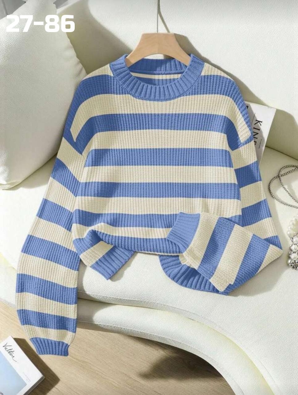 свитер в полоску,свитер женский в полоску,женский трикотажный пуловер разноцветный свободный свитер в полоску,свитер в полоску вязаный джемпер приталенный оверсайз julia's blooming,джемпер в полоску