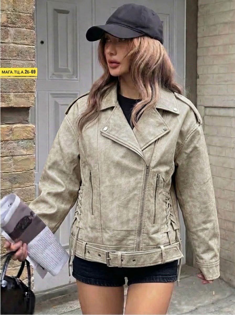 куртка женская,куртка-косуха,косуха куртка весна-осень кожаная y2k,кожаная куртка,куртка косуха оверсайз