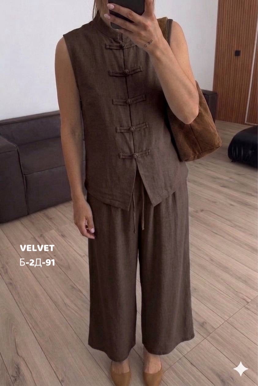 джинсовый костюм брючный палаццо с жилетом vera nova,женский брючный костюм,костюм брючный синий,костюм брюки палаццо и жилетка,костюм