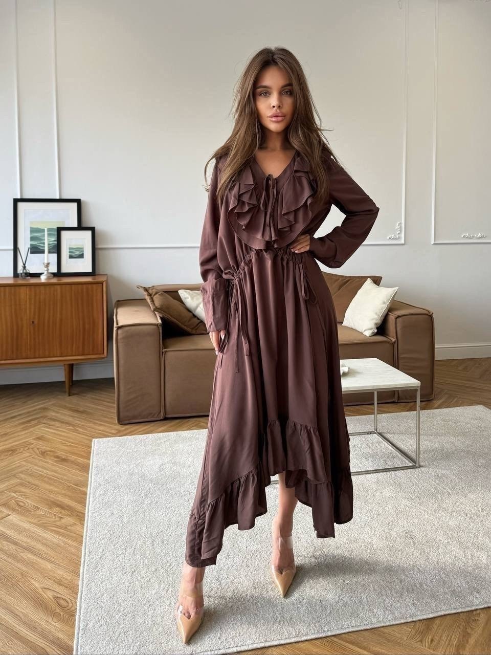 платье шелковое с оборками,платье желтый,платье шелковое миди,платья бохо,платье стильное