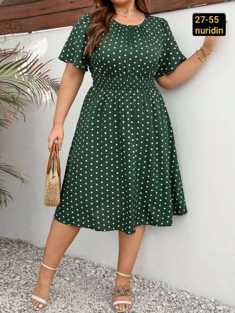 женское платье в горошек,платья женские летние больших размеров в горошек,платье больших размеров в горошек,платье на полных женщин,платья большие размеры