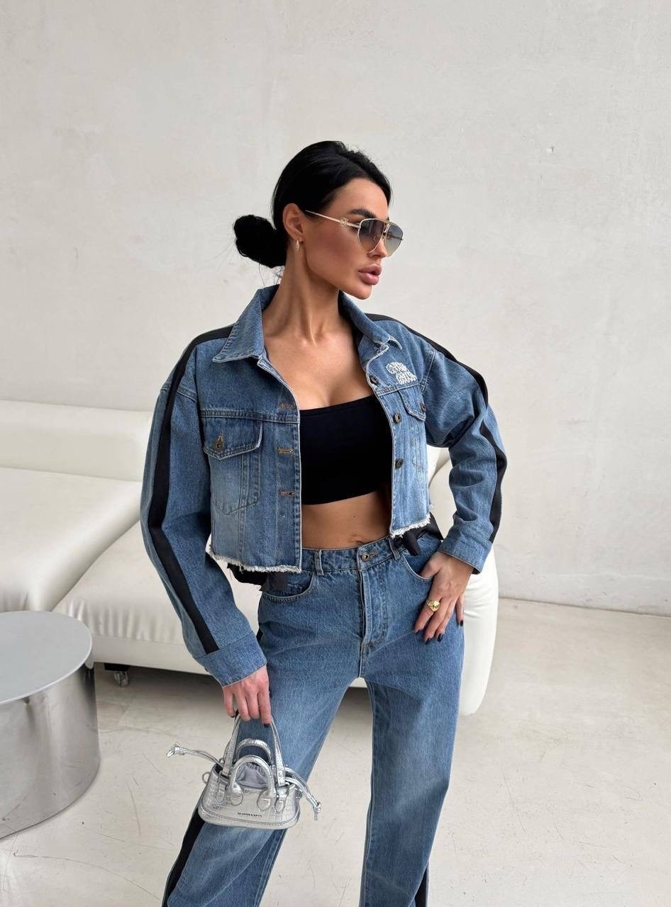 женский джинсовый костюм,стильные костюмы,костюм джинсовый,джинсовая куртка,стильный джинсовый костюм