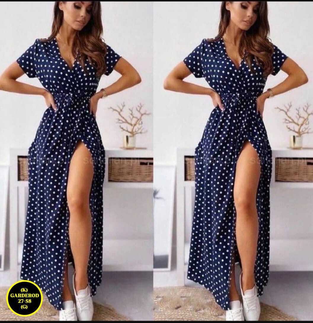 длинное платье в горошек,летнее длинное платье,летнее платье,платье длинное,женское платье в горошек