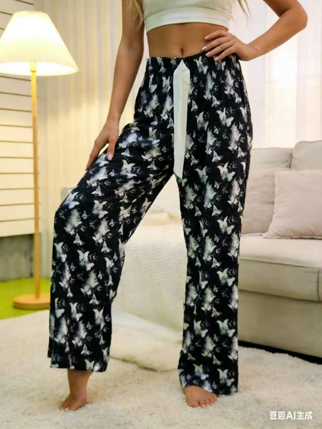 пижама женская,брюки палаццо,брюки для дома,брюки женские,домашние брюки