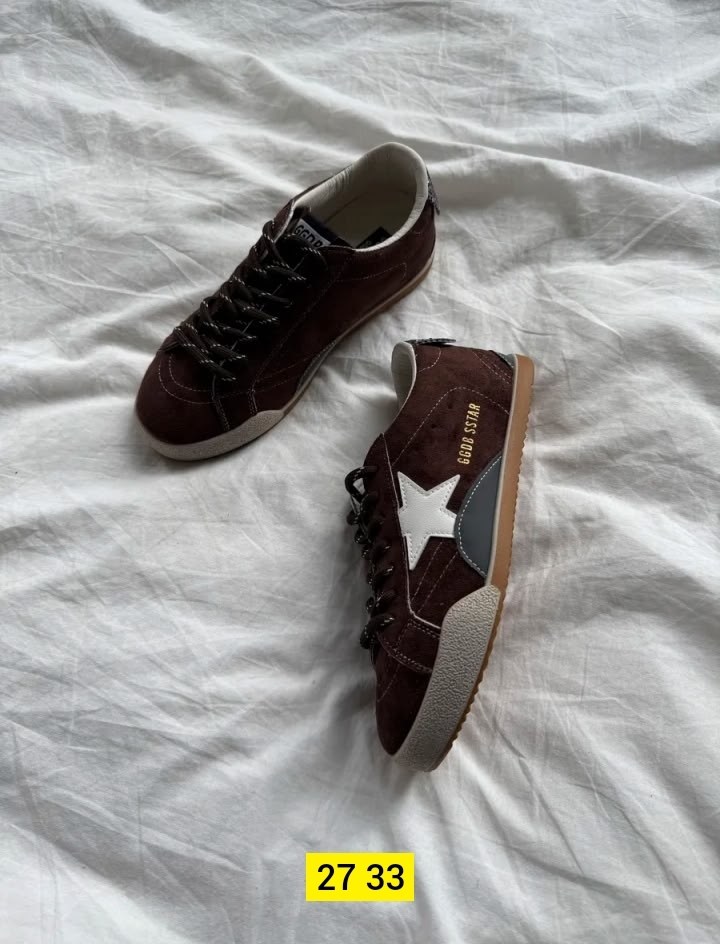 ,golden goose кеды superstar со вставками коричневый,кеды golden goose,женские кроссовки,кроссовки замш